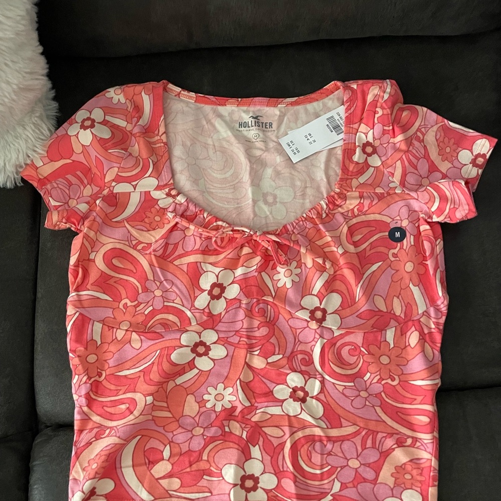 Hollister Floral Pink Top